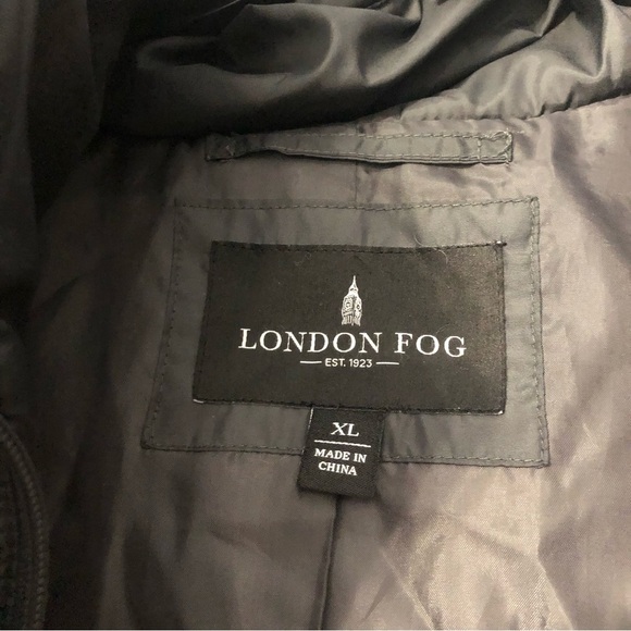 London Fog Hooded Winter Coat Black XL - Picture 5 of 9